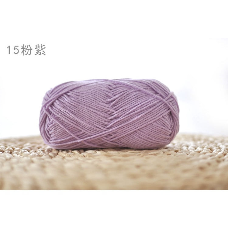 4ply Milk Cotton Yarn (01 - 35) / Meng Wawa Yarn/ Crochet Yarn/ Knitting Yarn/ Benang Kait Milk Cotton 雪妃尔萌娃娃4股牛奶线棉纱线