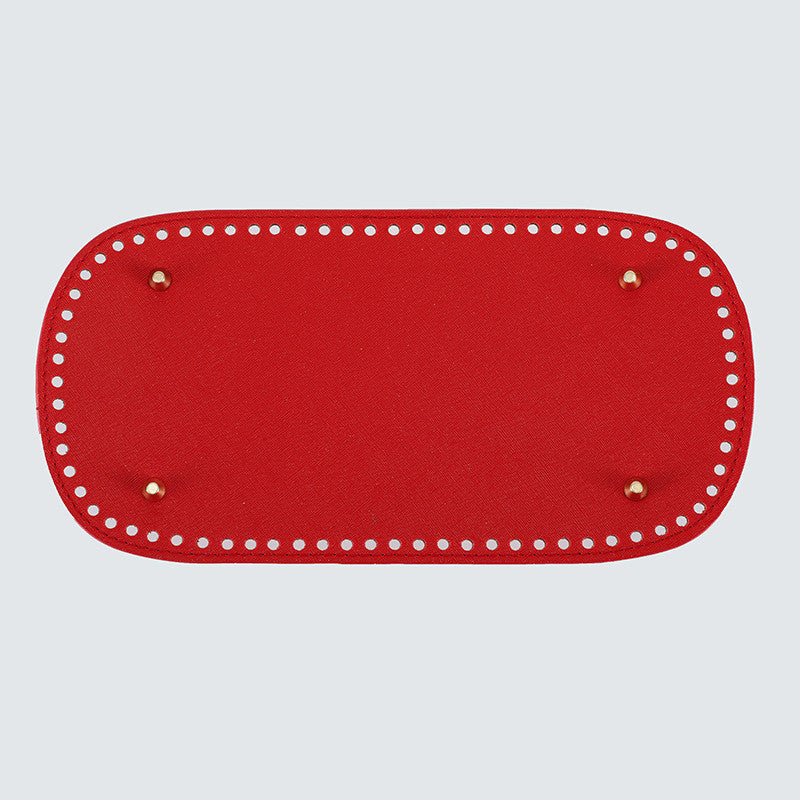 30x15cm Tapak Beg - Bentuk Bujur Kulit PU (76 Lubang) - Bahan DIY Kraf Tangan - PU Leather Bag Base - 30x15cm Oval