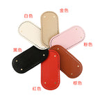 25x12cm Tapak Beg - Bentuk Bujur Kulit PU (60 Lubang) - Bahan DIY Kraf Tangan - PU Leather Bag Base - 25x12cm Oval