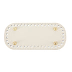 18x8cm Tapak Beg - Bentuk Bujur Kulit PU (42 Lubang) - Bahan DIY Kraf Tangan - PU Leather Bag Base - 18x8cm Oval