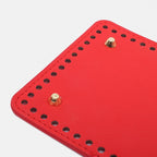 15x13cm Tapak Beg - Segi Empat Kulit PU (52 Lubang) - Bahan DIY Kraf Tangan - PU Leather Bag Base - 15x13cm Square