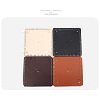 25cm Tapak Beg - Segi Empat Kulit PU (92 Lubang) - Bahan DIY Kraf Tangan - PU Leather Bag Base - 25cm Square