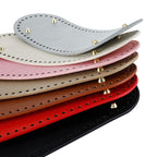 30x10cm Tapak Beg Bentuk Bujur Kulit PU (66 Lubang) - Bahan DIY Kraf Tangan - PU Leather Bag Base - 30x10cm Oval