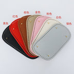 30x15cm Tapak Beg - Bentuk Bujur Kulit PU (76 Lubang) - Bahan DIY Kraf Tangan - PU Leather Bag Base - 30x15cm Oval