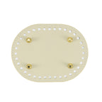 14.5x11cm Tapak Beg - Bentuk Bujur Kulit PU (36 Lubang) - Bahan DIY Kraf Tangan - PU Leather Bag Base - 14.5x11cm Oval