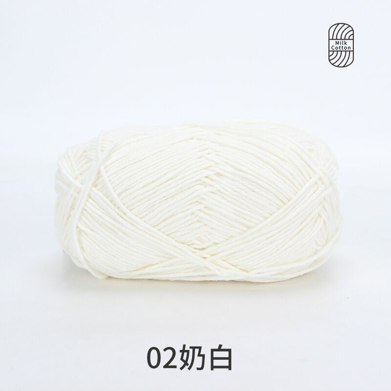 5Ply Milk Cotton Yarn (100g) – Premium Crochet & Knitting Yarn – Benang Kait – 雪妃尔