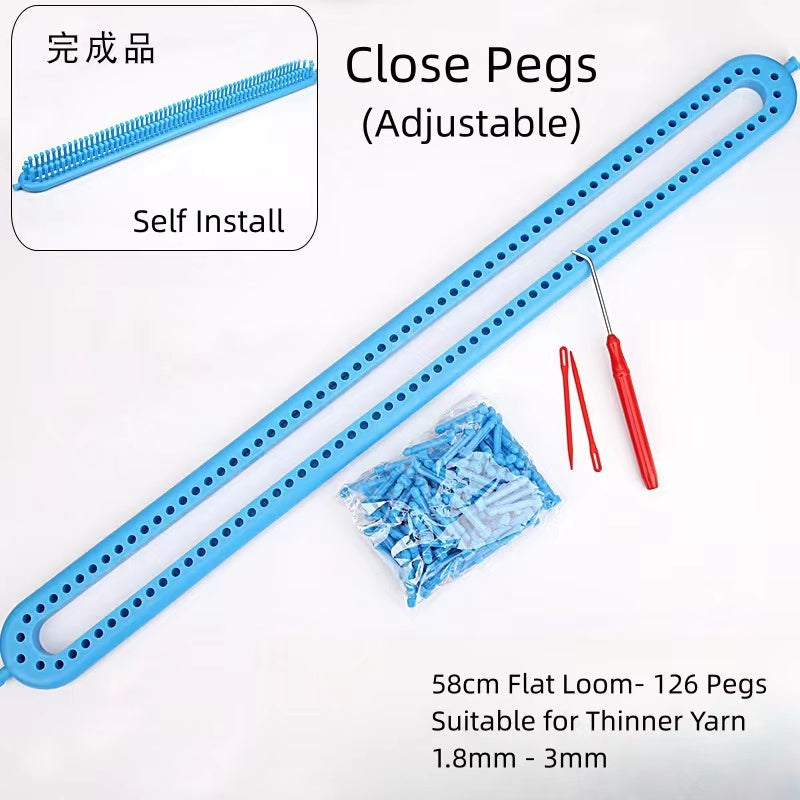 Flat Knitting Loom Set/ Crafting Artifact Rectangle Loom/ Knitting Device/ Weaving Loom/ Scarves Knitter/ 围巾编织神器