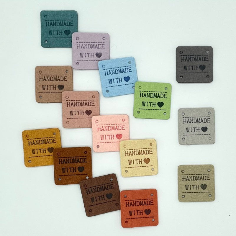 5pcs Handmade Microfiber Label Tag / Color Tag/ handmade Label/ Handmade Tag 迷你彩色手工制作标签
