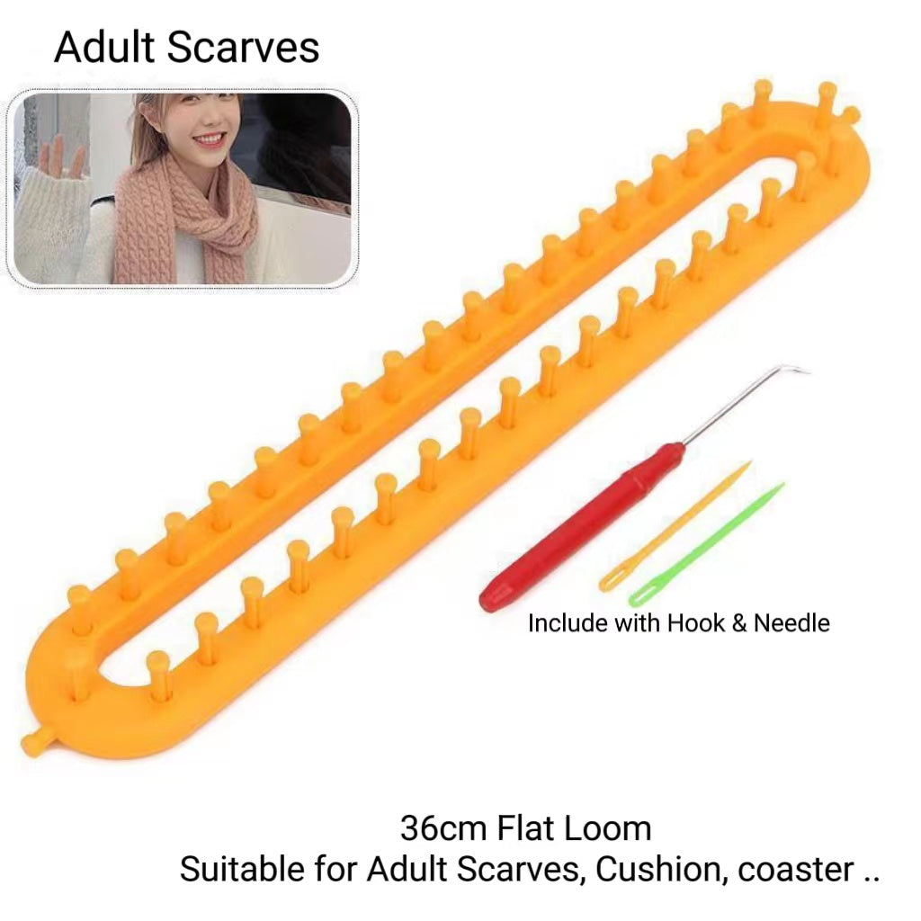 Flat Knitting Loom Set/ Crafting Artifact Rectangle Loom/ Knitting Device/ Weaving Loom/ Scarves Knitter/ 围巾编织神器