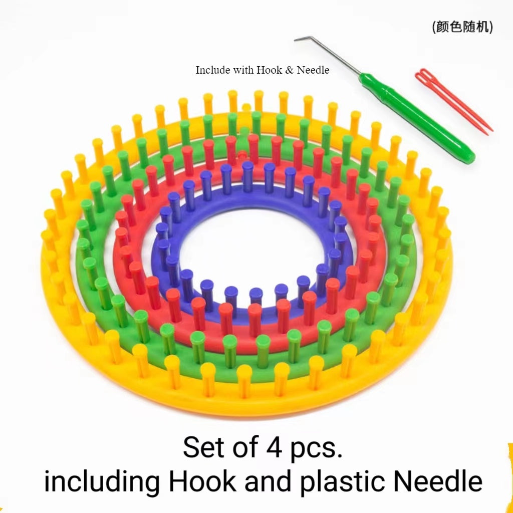 Round Knitting Loom Set/ Crafting Artifact Knitting Tools/ Knitting Device/ Weaving Loom/ Hat Knitter/  袜子帽子编织神器/ 零基础编织器