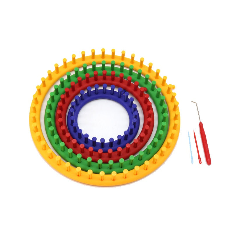 Round Knitting Loom Set/ Crafting Artifact Knitting Tools/ Knitting Device/ Weaving Loom/ Hat Knitter/  袜子帽子编织神器/ 零基础编织器