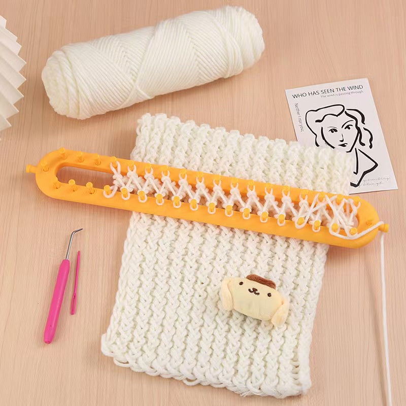 Flat Knitting Loom Set/ Crafting Artifact Rectangle Loom/ Knitting Device/ Weaving Loom/ Scarves Knitter/ 围巾编织神器