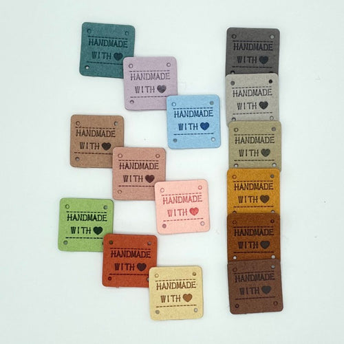 5pcs Handmade Microfiber Label Tag / Color Tag/ handmade Label/ Handmade Tag 迷你彩色手工制作标签