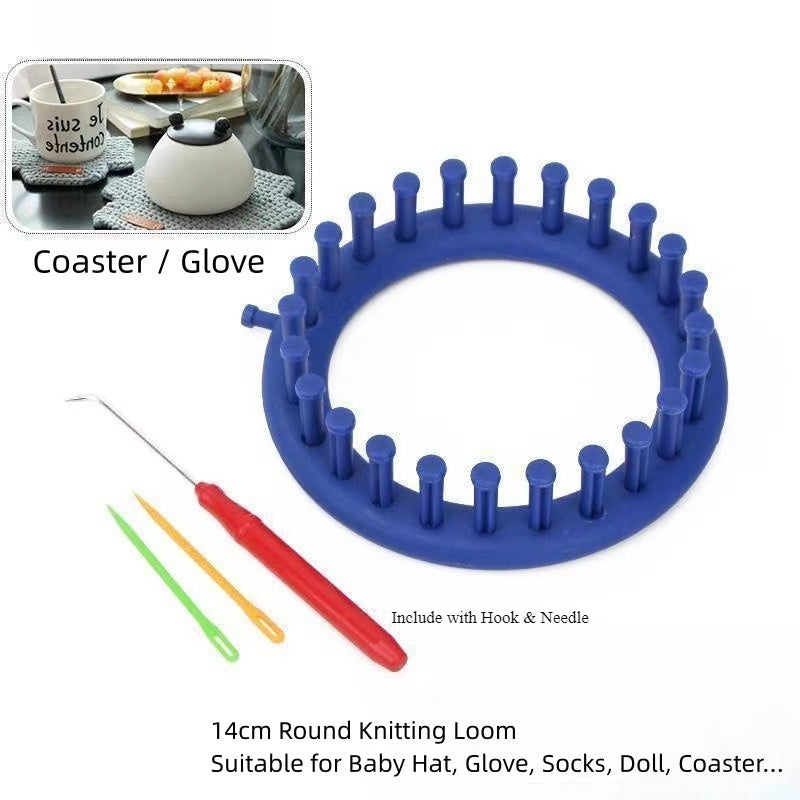 Round Knitting Loom Set/ Crafting Artifact Knitting Tools/ Knitting Device/ Weaving Loom/ Hat Knitter/  袜子帽子编织神器/ 零基础编织器