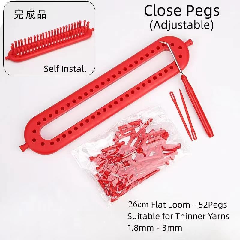 Flat Knitting Loom Set/ Crafting Artifact Rectangle Loom/ Knitting Device/ Weaving Loom/ Scarves Knitter/ 围巾编织神器