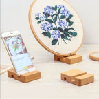 Wooden Block Stand for embroidery display/ Phone holder/ 2 ways wooden embroidery stand