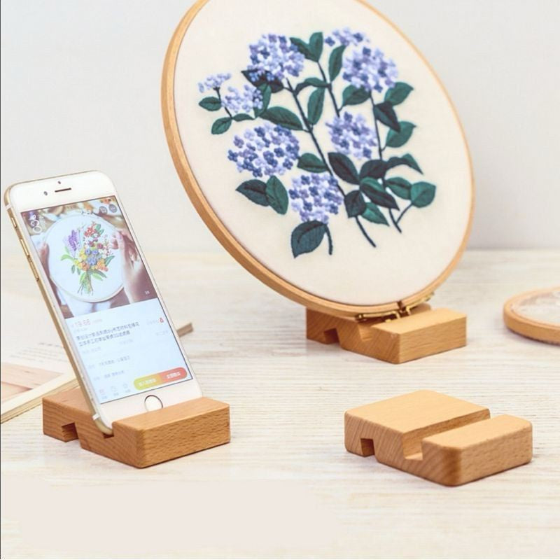 Wooden Block Stand for embroidery display/ Phone holder/ 2 ways wooden embroidery stand