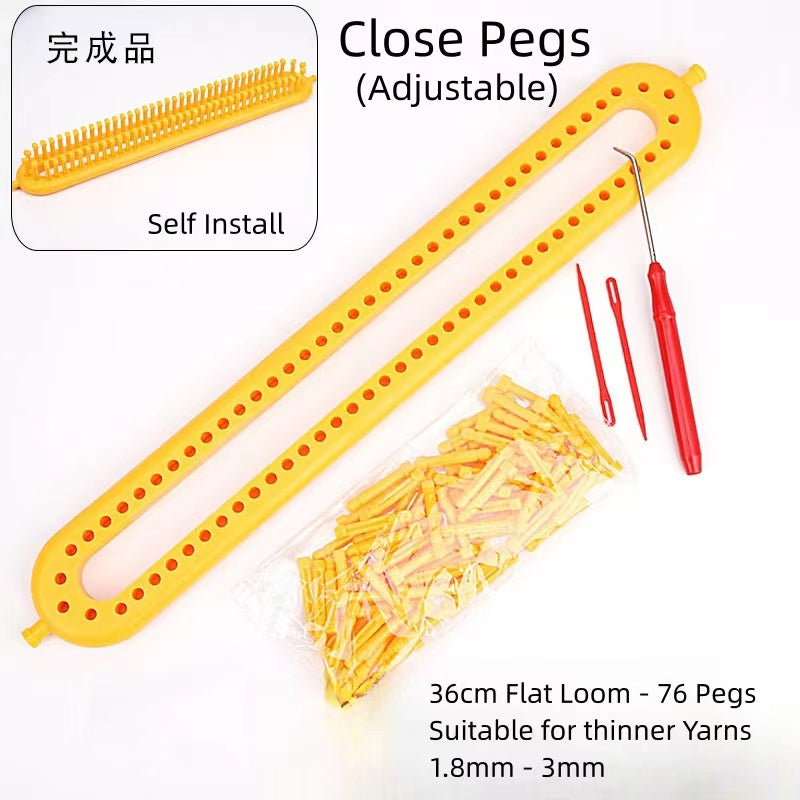 Flat Knitting Loom Set/ Crafting Artifact Rectangle Loom/ Knitting Device/ Weaving Loom/ Scarves Knitter/ 围巾编织神器
