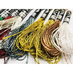 Metallic Floss DIY Light Effect Embroidery Wire Thread Gold Silver Color Handmade Cross Stitch Benang Sulam Metalic