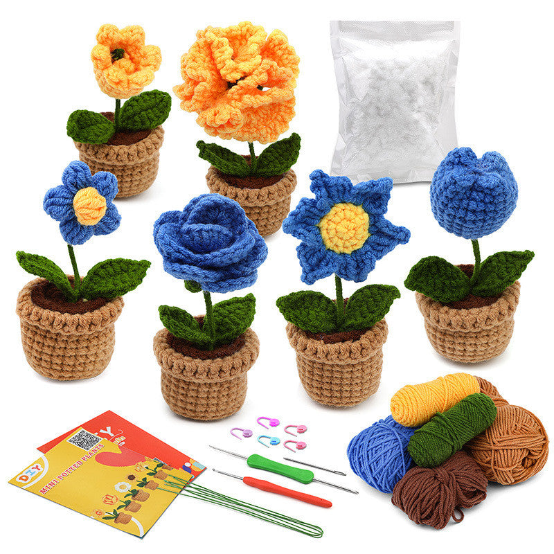 Beginner Crochet Material Kit- DIY Crochet Set-Full Knitting Tools- Crochet Starter Kit for Beginner