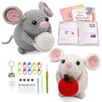 Beginner Crochet Material Kit- DIY Crochet Set-Full Knitting Tools- Crochet Starter Kit for Beginner