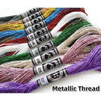Metallic Floss DIY Light Effect Embroidery Wire Thread Gold Silver Color Handmade Cross Stitch Benang Sulam Metalic