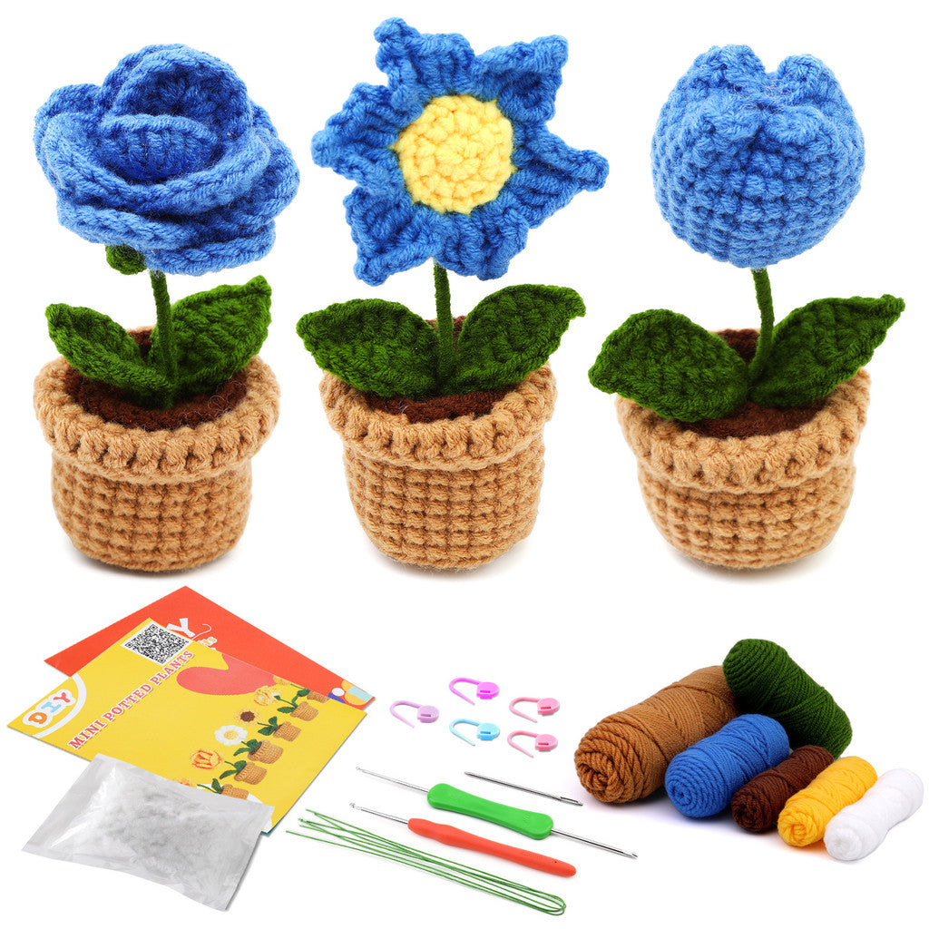 Beginner Crochet Material Kit- DIY Crochet Set-Full Knitting Tools- Crochet Starter Kit for Beginner