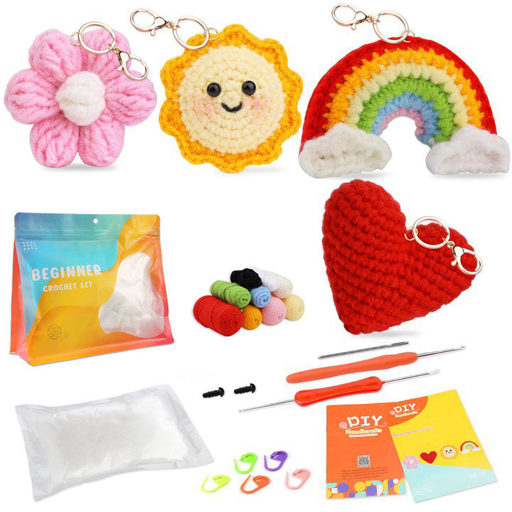 Beginner Crochet Material Kit- DIY Crochet Set-Full Knitting Tools- Crochet Starter Kit for Beginner