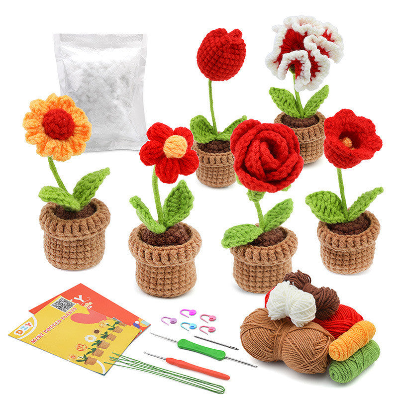 Beginner Crochet Material Kit- DIY Crochet Set-Full Knitting Tools- Crochet Starter Kit for Beginner