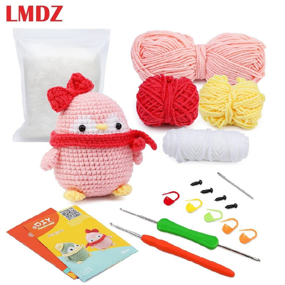 Beginner Crochet Material Kit- DIY Crochet Set-Full Knitting Tools- Crochet Starter Kit for Beginner