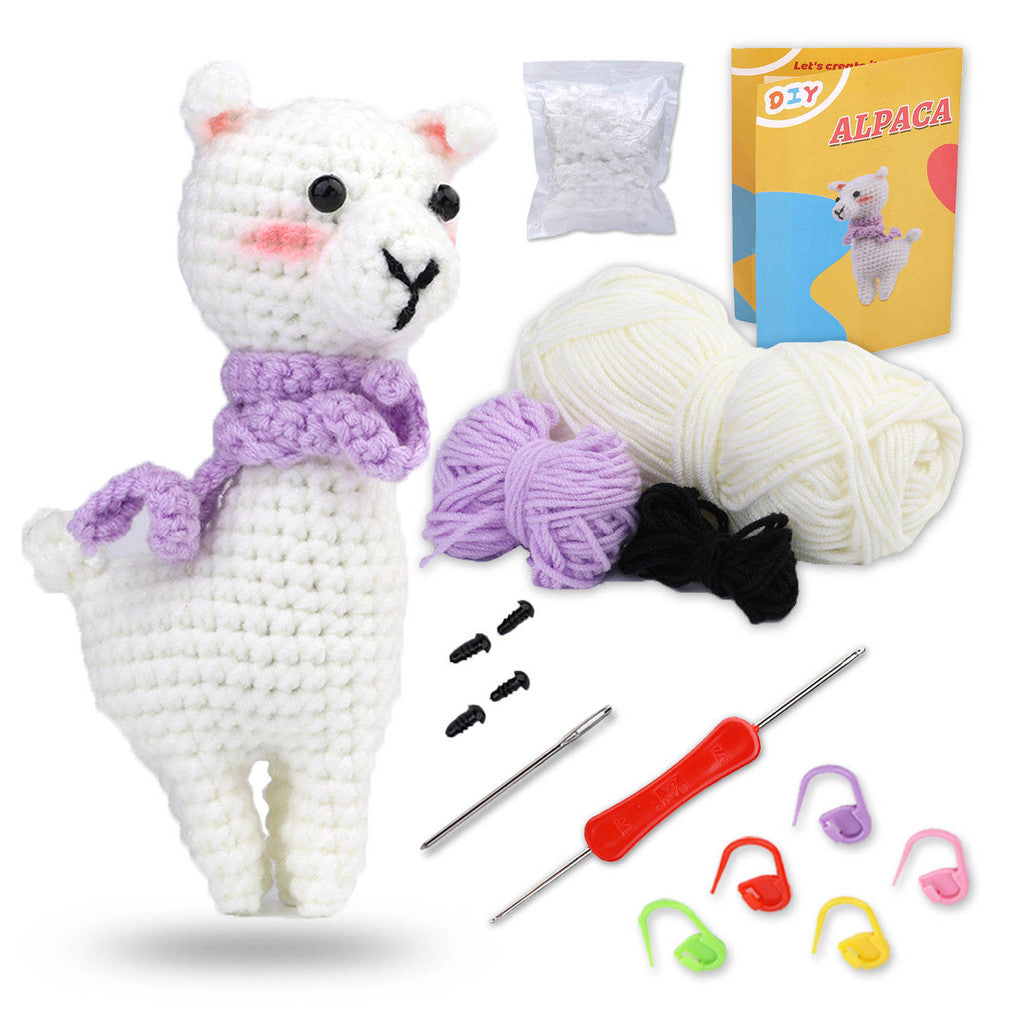 Beginner Crochet Material Kit- DIY Crochet Set-Full Knitting Tools- Crochet Starter Kit for Beginner