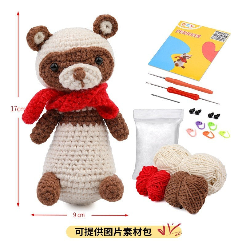 Beginner Crochet Material Kit- DIY Crochet Set-Full Knitting Tools- Crochet Starter Kit for Beginner