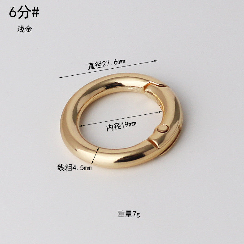 O Ring / Bag Accessories/ Metal Round Buckle/ Open Ring/ Spring Buckle/ Spring O Ring Buckle/ Key Buckle
