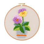 DIY Yarn Embroidery Kit 3D Handmade Fabric Craft/ Needlework for Beginner/ Set Sulaman Tangan Benang Kait Flower Series
