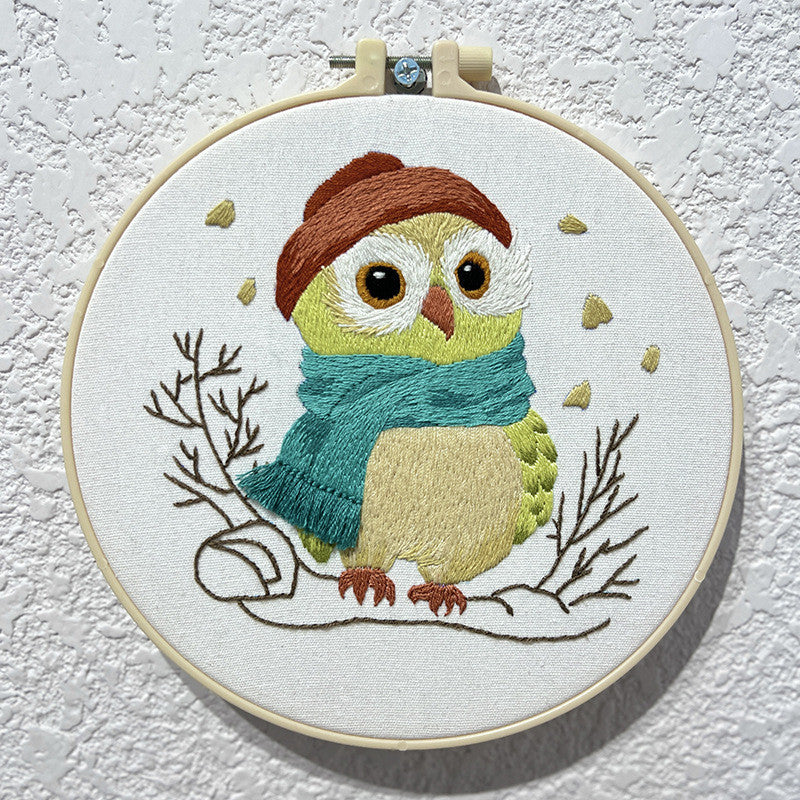 Embroidery Kit/ Needlework for Beginner/ Set Sulaman Tangan /DIY cross stitch set / Embroidery Material Kit Bird /Owl