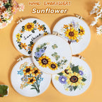 Embroidery Kit/ Needlework for Beginner/ Set Sulaman Tangan /DIY cross stitch set / Embroidery Material Kit Flower