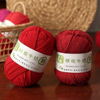 4ply Milk Cotton Hand Knitting/Crochet Cotton Yarn for Scarf/Sweater/Hat Benang Kait Milk Cotton Combed Milk Cotton 精梳棉