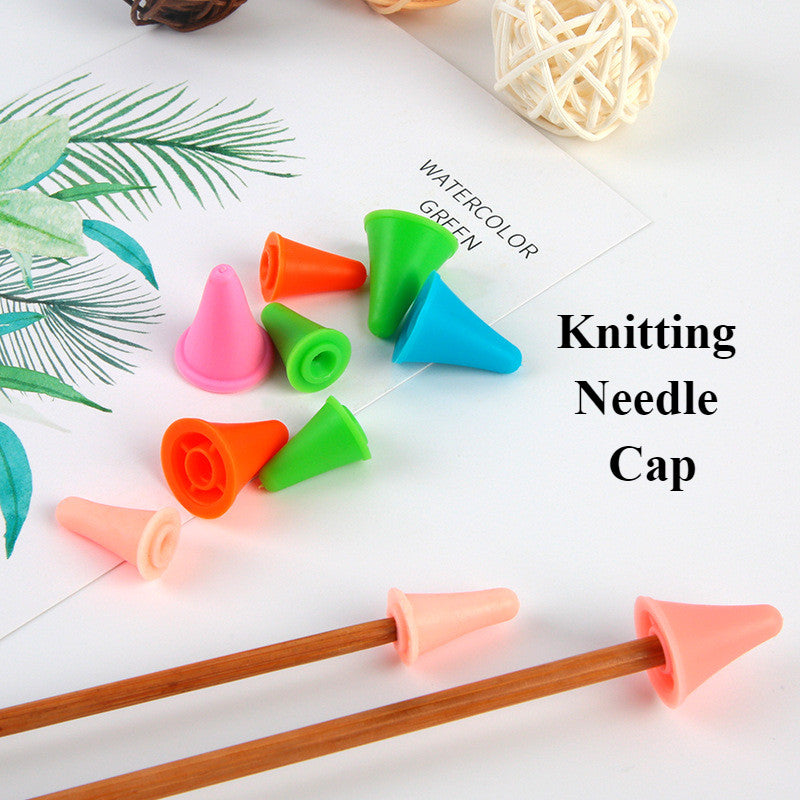 Ready Stock 4 pairs (8pcs) Anti-dropping Needle Cap Knitting Tool Knitting Needle Cap Colourful