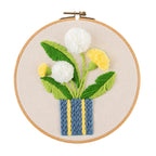 DIY Yarn Embroidery Kit 3D Handmade Fabric Craft/ Needlework for Beginner/ Set Sulaman Tangan Benang Kait Flower Series