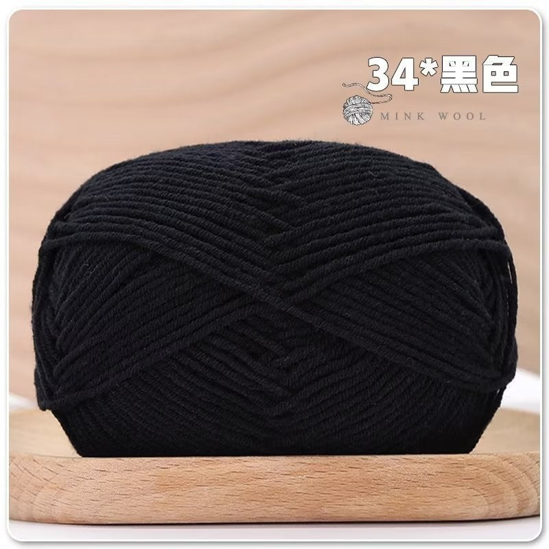 4ply Milk Cotton Hand Knitting/Crochet Cotton Yarn for Scarf/Sweater/Hat Benang Kait Milk Cotton Combed Milk Cotton 精梳棉