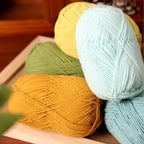 4ply Milk Cotton Hand Knitting/Crochet Cotton Yarn for Scarf/Sweater/Hat Benang Kait Milk Cotton Combed Milk Cotton 精梳棉