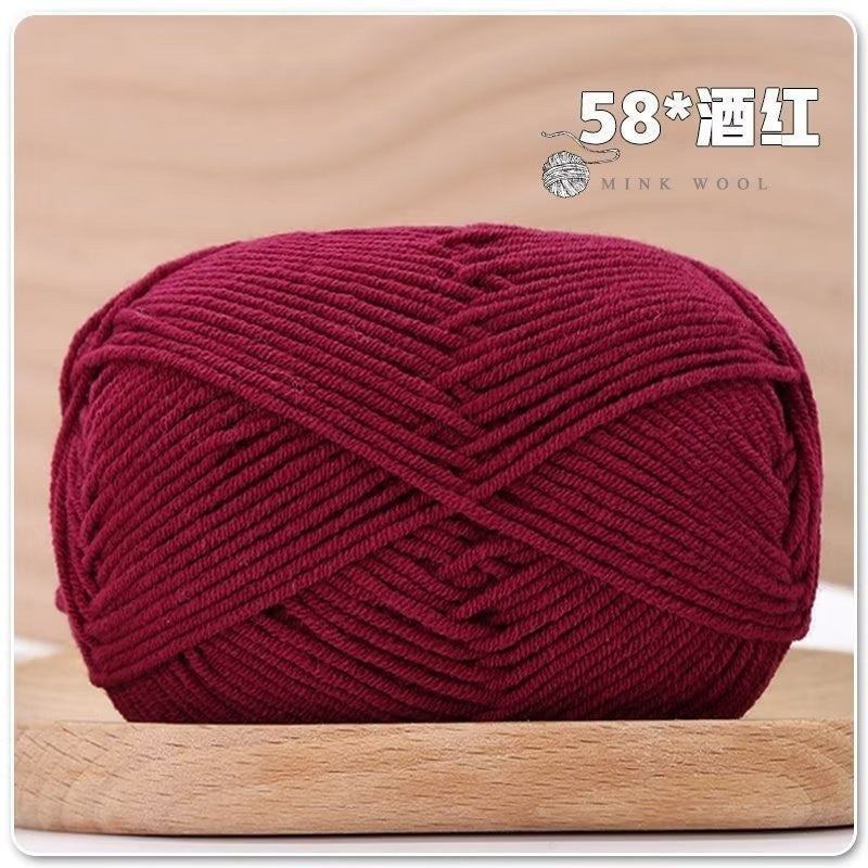 4ply Milk Cotton Hand Knitting/Crochet Cotton Yarn for Scarf/Sweater/Hat Benang Kait Milk Cotton Combed Milk Cotton 精梳棉