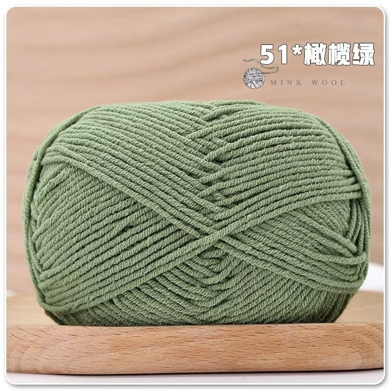 4ply Milk Cotton Hand Knitting/Crochet Cotton Yarn for Scarf/Sweater/Hat Benang Kait Milk Cotton Combed Milk Cotton 精梳棉