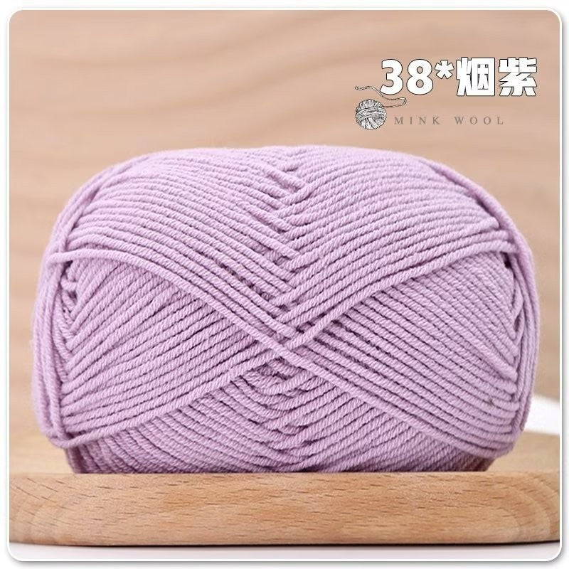 4ply Milk Cotton Hand Knitting/Crochet Cotton Yarn for Scarf/Sweater/Hat Benang Kait Milk Cotton Combed Milk Cotton 精梳棉