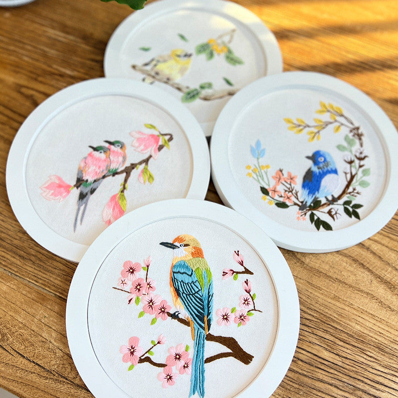 Embroidery Kit/ Needlework for Beginner/ Set Sulaman Tangan /DIY cross stitch set / Embroidery Material Kit Bird /Owl