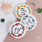 Embroidery Kit/ Needlework for Beginner/ Set Sulaman Tangan /DIY cross stitch set / Embroidery Material Kit Flower