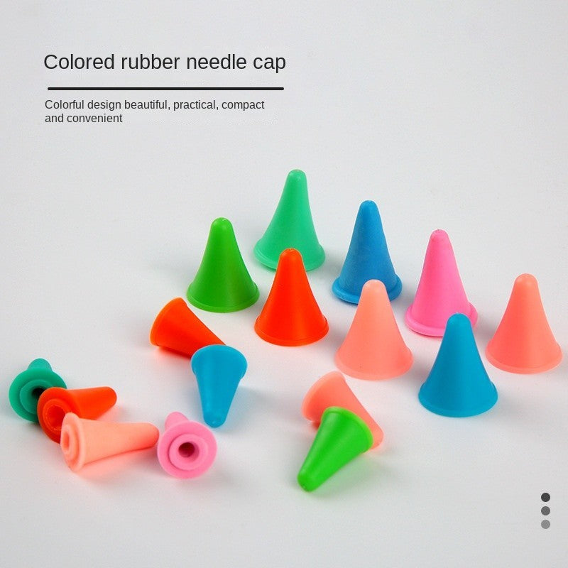 Ready Stock 4 pairs (8pcs) Anti-dropping Needle Cap Knitting Tool Knitting Needle Cap Colourful