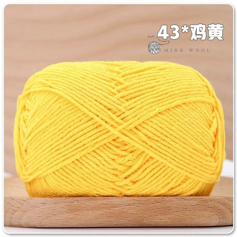 4ply Milk Cotton Hand Knitting/Crochet Cotton Yarn for Scarf/Sweater/Hat Benang Kait Milk Cotton Combed Milk Cotton 精梳棉