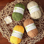 4ply Milk Cotton Hand Knitting/Crochet Cotton Yarn for Scarf/Sweater/Hat Benang Kait Milk Cotton Combed Milk Cotton 精梳棉