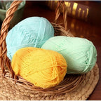 4ply Milk Cotton Hand Knitting/Crochet Cotton Yarn for Scarf/Sweater/Hat Benang Kait Milk Cotton Combed Milk Cotton 精梳棉